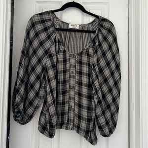 Plaid blouse